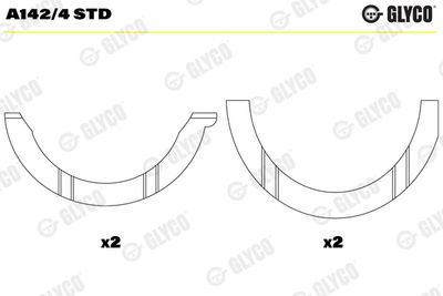 Thrust Washer, crankshaft GLYCO A142/4 STD