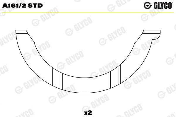 GLYCO A161/2 STD Thrust Washer, crankshaft