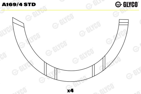 GLYCO A169/4 STD Thrust Washer, crankshaft