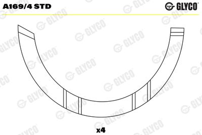 Thrust Washer, crankshaft GLYCO A169/4 STD