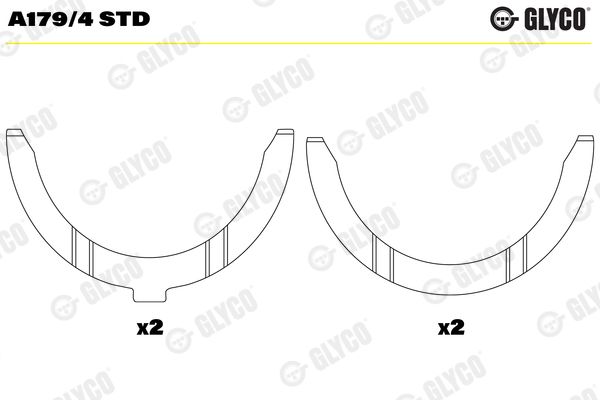 GLYCO A179/4 STD Thrust Washer, crankshaft