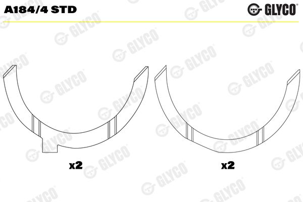 GLYCO A184/4 STD Thrust Washer, crankshaft