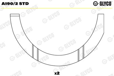 Thrust Washer, crankshaft GLYCO A190/2 STD
