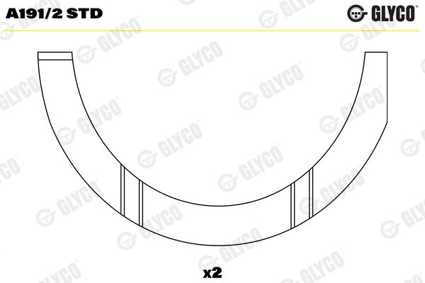 GLYCO A191/2 STD Thrust Washer, crankshaft