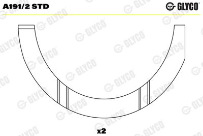 Thrust Washer, crankshaft GLYCO A191/2 STD