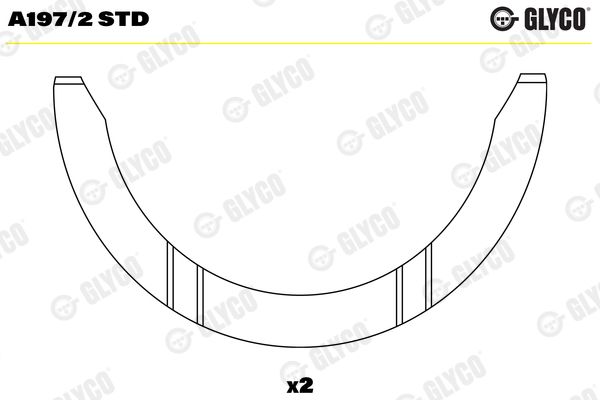 GLYCO A197/2 STD Thrust Washer, crankshaft