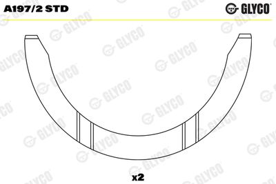 Thrust Washer, crankshaft GLYCO A197/2 STD
