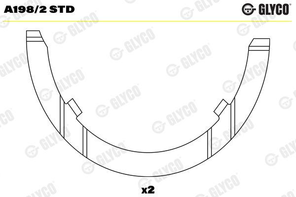 GLYCO A198/2 STD Thrust Washer, crankshaft
