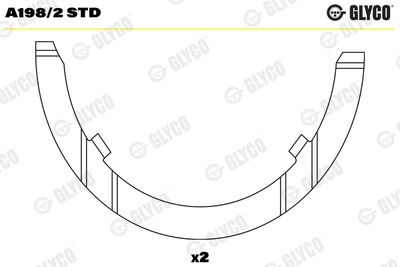 Thrust Washer, crankshaft GLYCO A198/2 STD