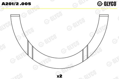 Thrust Washer, crankshaft GLYCO A201/2 .005