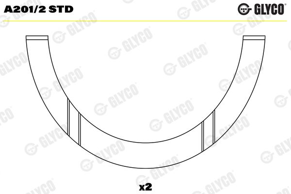 GLYCO A201/2 STD Thrust Washer, crankshaft