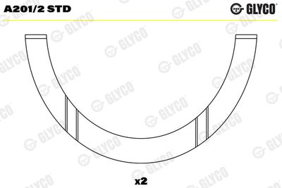 Thrust Washer, crankshaft GLYCO A201/2 STD