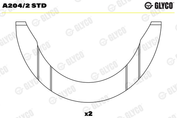 GLYCO A204/2 STD Thrust Washer, crankshaft