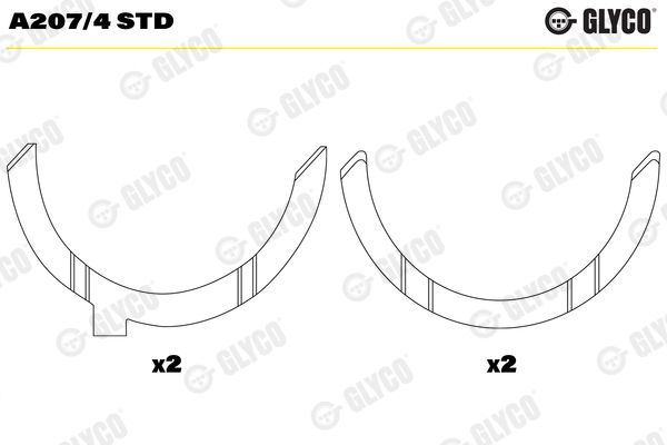 GLYCO A207/4 STD Thrust Washer, crankshaft