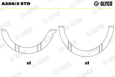 Thrust Washer, crankshaft GLYCO A208/2 STD