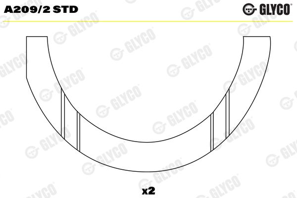 GLYCO A209/2 STD Thrust Washer, crankshaft