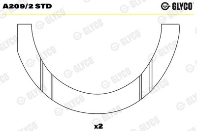 Thrust Washer, crankshaft GLYCO A209/2 STD