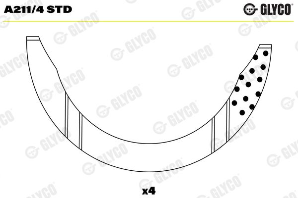 GLYCO A211/4 STD Thrust Washer, crankshaft