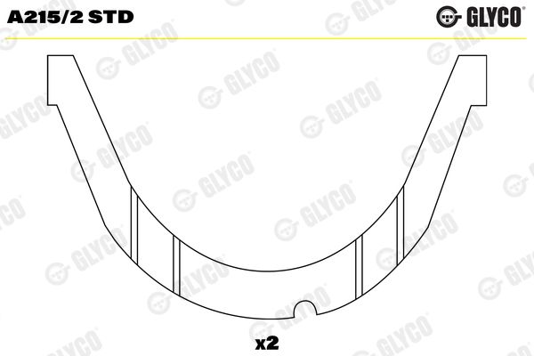 GLYCO A215/2 STD Thrust Washer, crankshaft