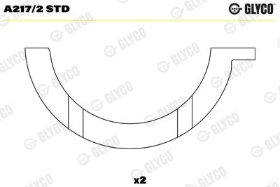 Thrust Washer, crankshaft GLYCO A217/2 STD