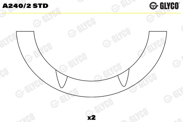GLYCO A240/2 STD Thrust Washer, crankshaft