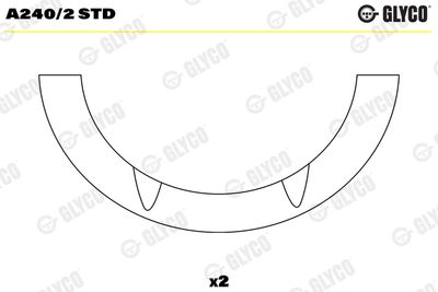 Thrust Washer, crankshaft GLYCO A240/2 STD