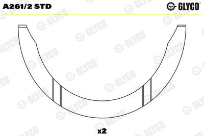 Thrust Washer, crankshaft GLYCO A261/2 STD
