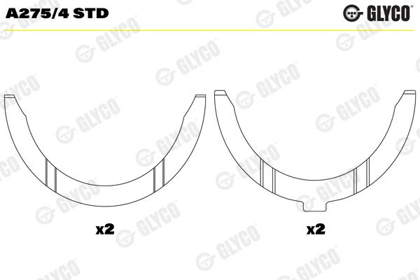 GLYCO A275/4 STD Thrust Washer, crankshaft