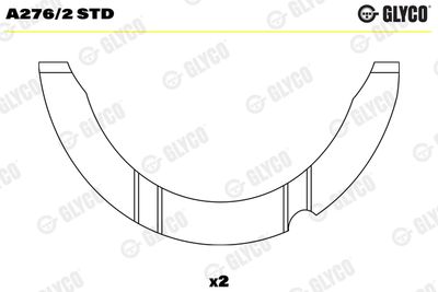 Thrust Washer, crankshaft GLYCO A276/2 STD