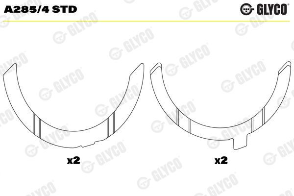 GLYCO A285/4 STD Thrust Washer, crankshaft
