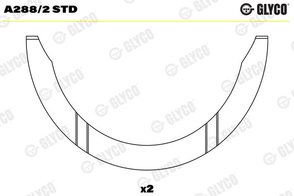 GLYCO A288/2 STD Thrust Washer, crankshaft