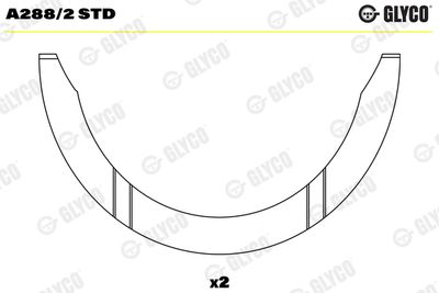 Thrust Washer, crankshaft GLYCO A288/2 STD
