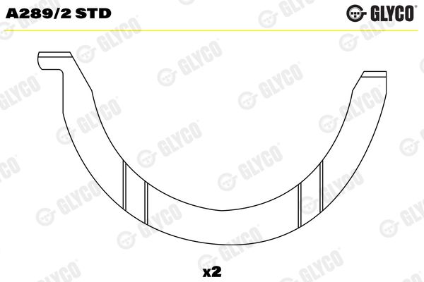 GLYCO A289/2 STD Thrust Washer, crankshaft