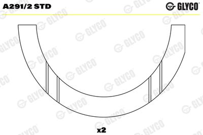 Thrust Washer, crankshaft GLYCO A291/2 STD