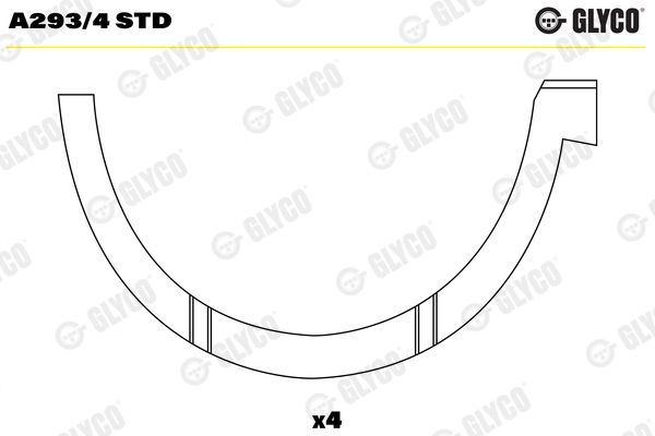GLYCO A293/4 STD Thrust Washer, crankshaft