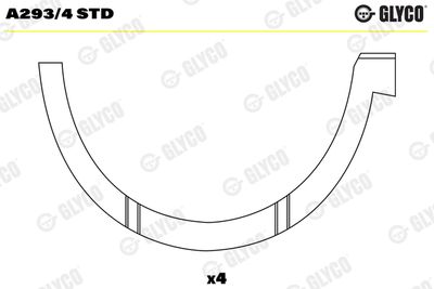 Thrust Washer, crankshaft GLYCO A293/4 STD