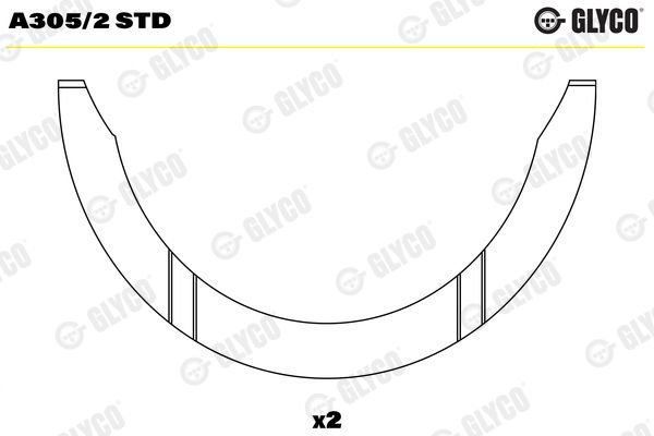 GLYCO A305/2 STD Thrust Washer, crankshaft