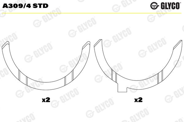 GLYCO A309/4 STD Thrust Washer, crankshaft
