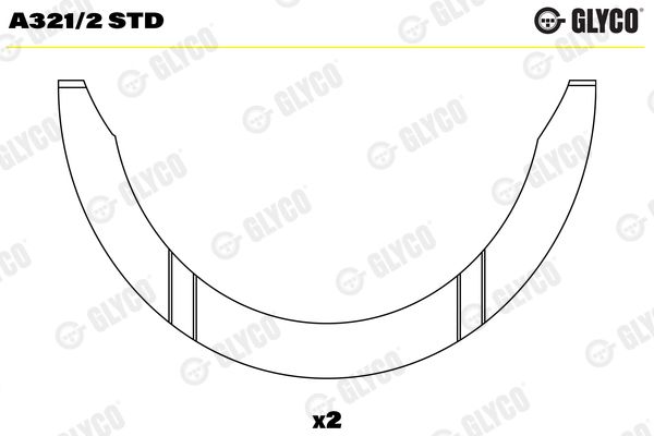GLYCO A321/2 STD Thrust Washer, crankshaft