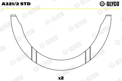 Thrust Washer, crankshaft GLYCO A321/2 STD