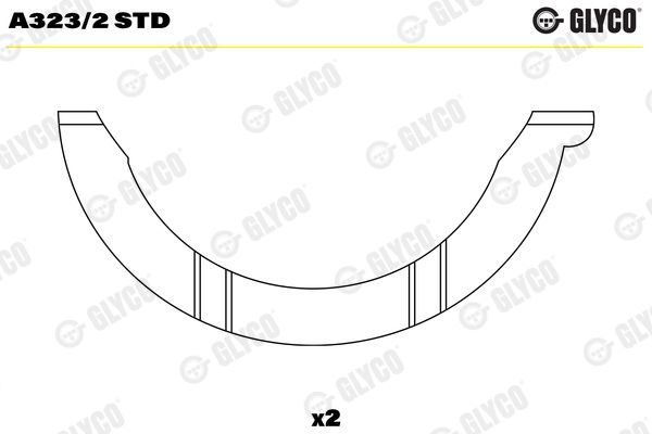 GLYCO A323/2 STD Thrust Washer, crankshaft
