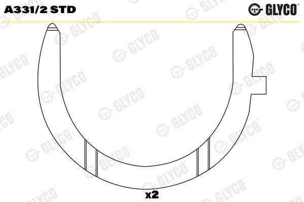 GLYCO A331/2 STD Thrust Washer, crankshaft