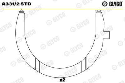 Thrust Washer, crankshaft GLYCO A331/2 STD