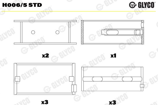 GLYCO H006/5 STD Crankshaft Bearing