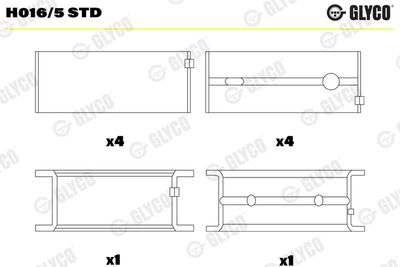Crankshaft Bearing GLYCO H016/5 STD