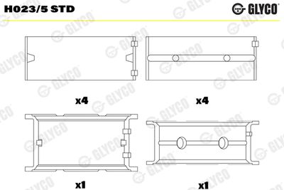 Crankshaft Bearing GLYCO H023/5 STD