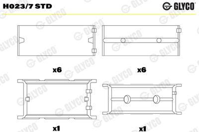 Crankshaft Bearing GLYCO H023/7 STD