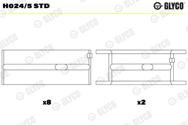 GLYCO H024/5 STD Crankshaft Bearing