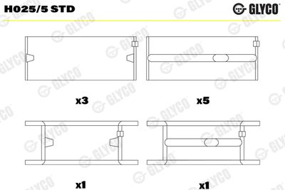 Crankshaft Bearing GLYCO H025/5 STD