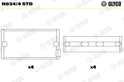 Crankshaft Bearing GLYCO H034/4 STD
